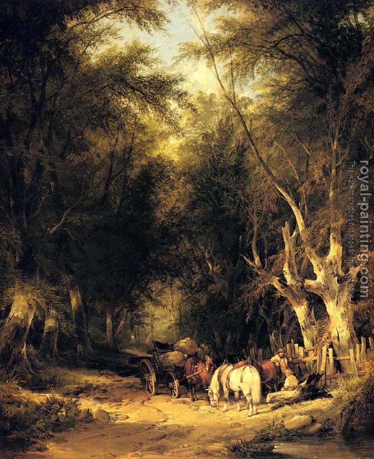 Snr William Shayer : In The New Forest